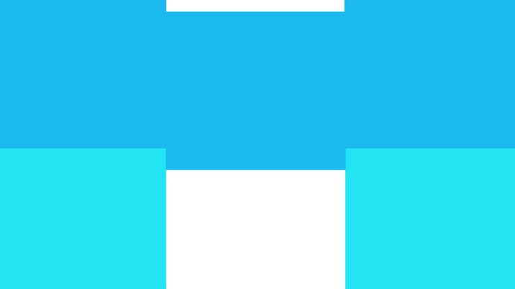 Animation of blue rectangles moving on white background