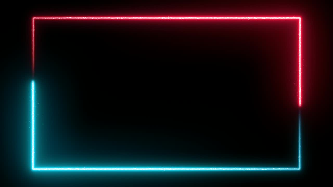 fondo del marco de neón brillante animado. espectáculo de láser bucle animación 4k