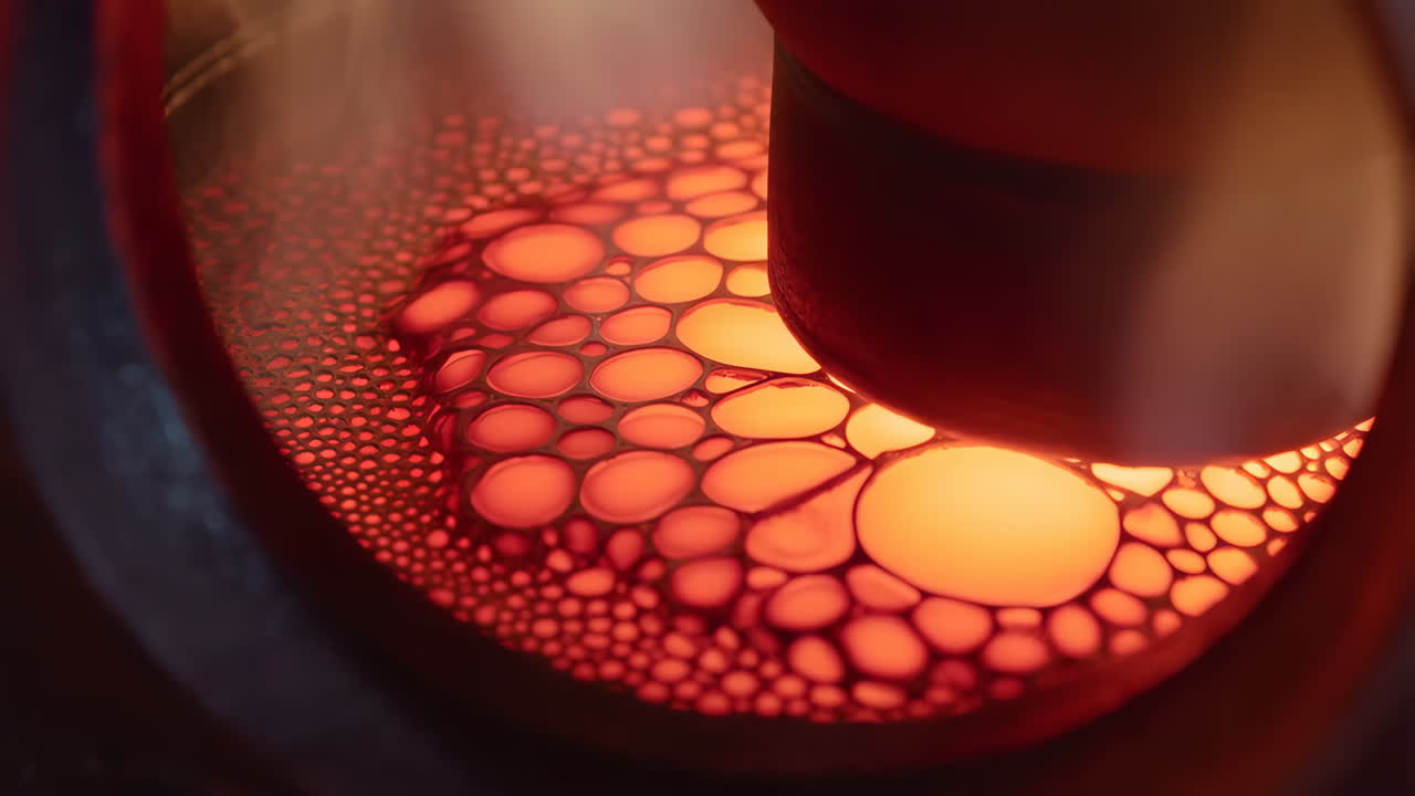 Close-up of Orange Bubbles
