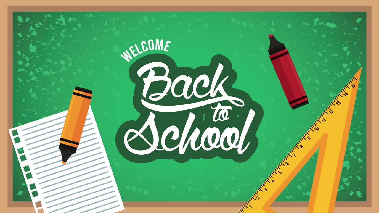 학교로 돌아가는 시간은 재료와 함께 칠판에 글자를 쓰는 것입니다.