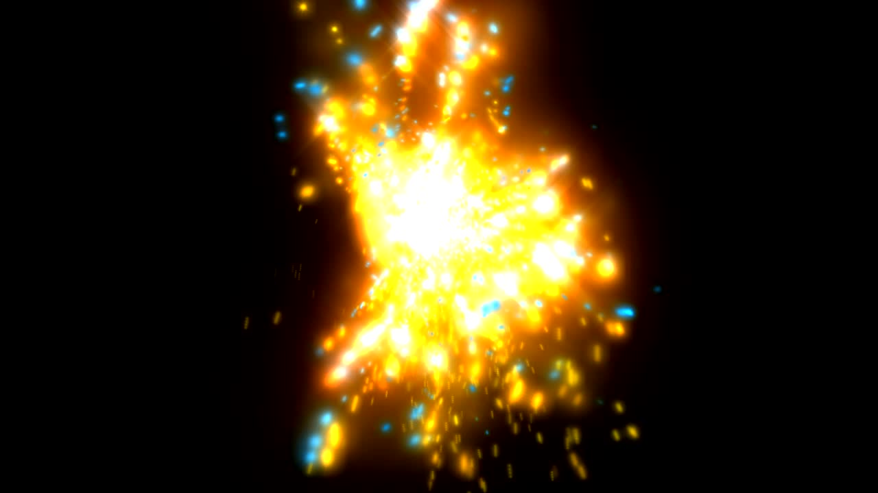 검은 바탕에 금색 불꽃놀이 4k