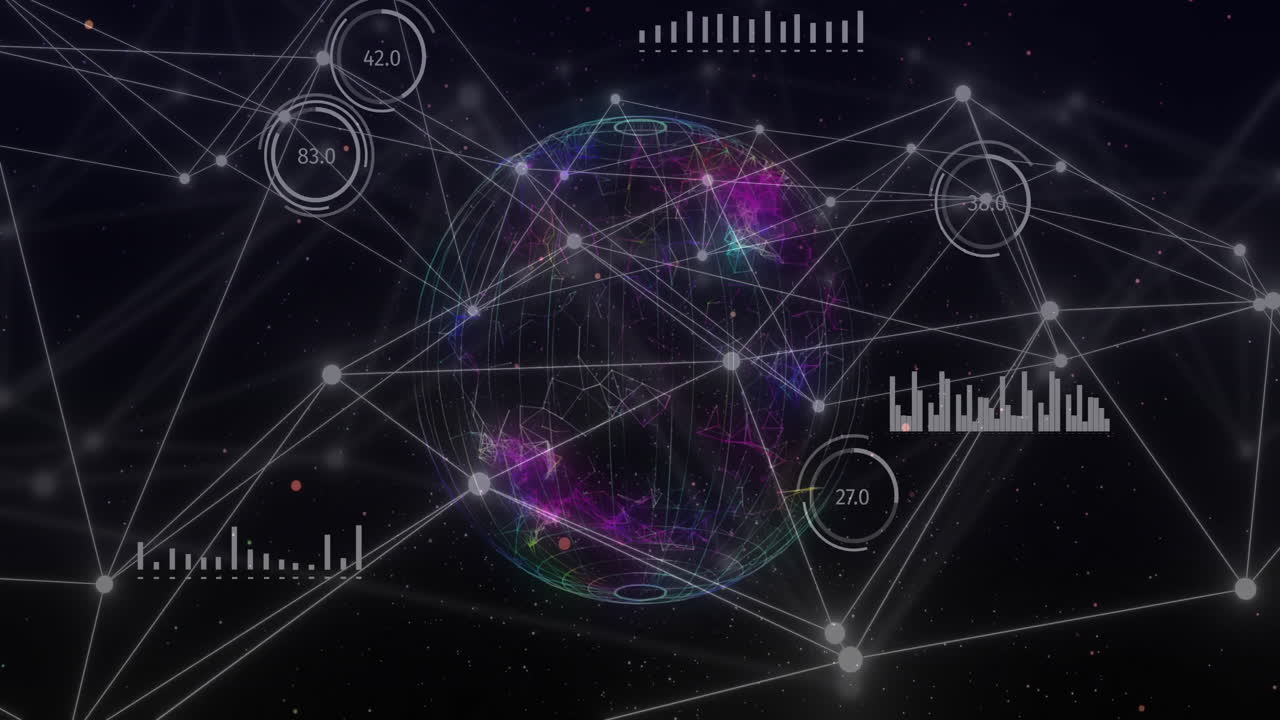 그래프의 애니메이션, 원과 연결된 점에서 변하는 숫자