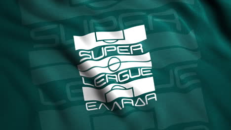el logotipo de la superliga en tela de azul azulado