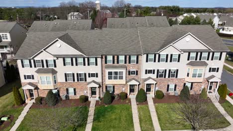 multi family condos or apartment housing units in suburban neighborhood