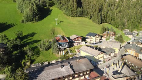 aerial footage of picturesque heiligenblut valley in hohe tauern range of the european alps at the foot of the grossglockner