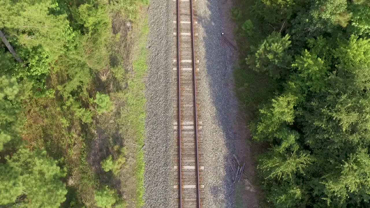 Aerial View of Railroad Tracks