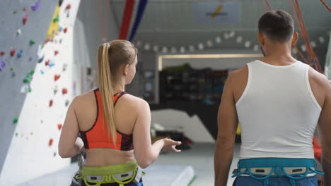 People-in-a-climbing-wall-centre