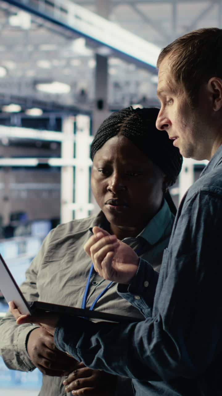 Vertical Video Team Of Engineers In Server Hub Optimizing Deep Learning Ai Systems