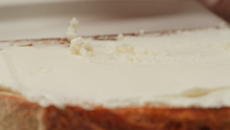 cream cheese on bread