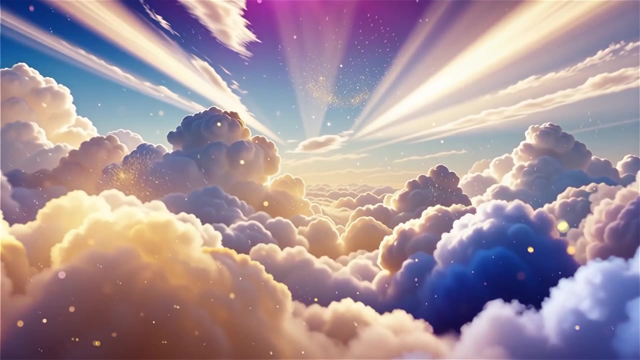 Christian Heavenly Light Worship Background
