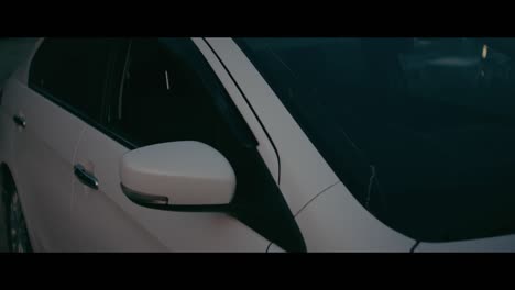 white car at night