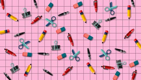el fondo del icono de papelería animado mínimo.