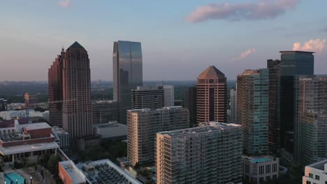 sunsetting over midtown atlanta georgia