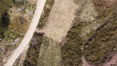 imágenes de aviones no tripulados, vista ortogonal de monte abelendo, galicia, españa