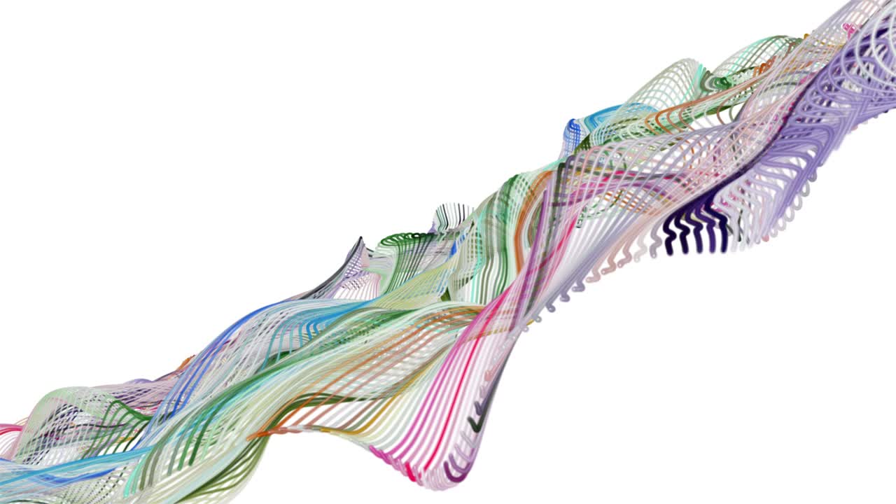 animación fantástica con objeto de onda de partículas en cámara lenta, 4096x2304 bucle 4k