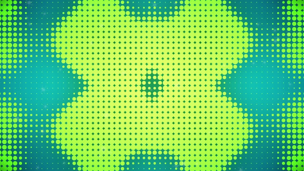 animación de nieve cayendo sobre puntos azules y verdes