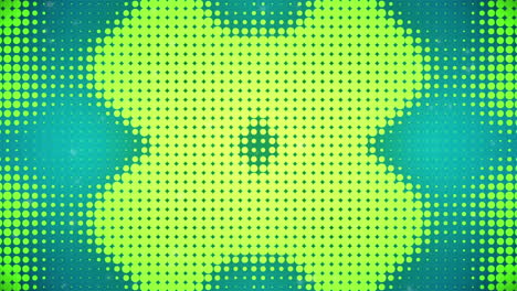 animación de nieve cayendo sobre puntos azules y verdes