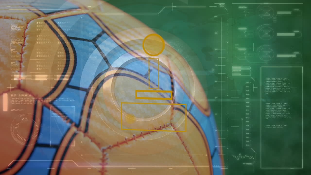 animación del icono del candado y procesamiento de datos sobre la bola