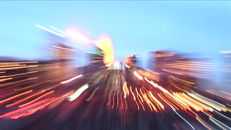 Swishpan-Creating-Trace-Lights-Of-Minneapolis-Minnesota-Skyline-At-Twilight