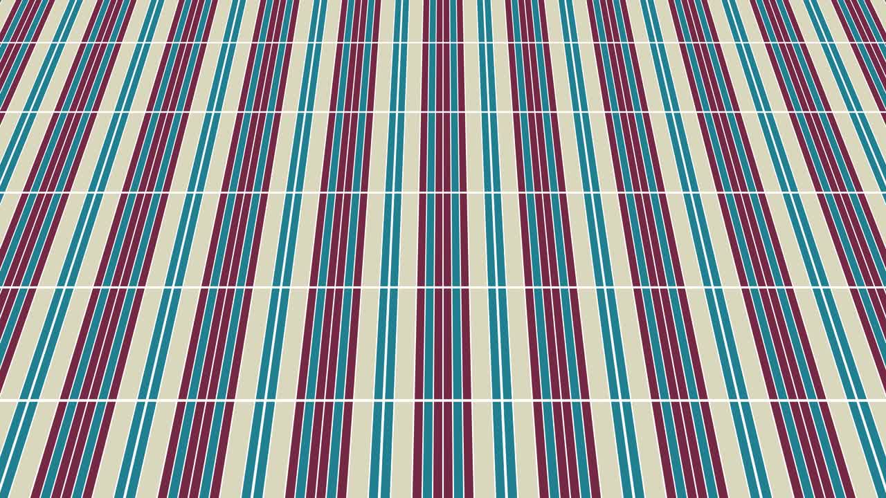 위로 기울어지고 움직이는 기하학적 형상을 가진 그래픽 비디오 패턴.