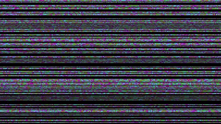 Digital Glitch and Static Noise Interference Effect