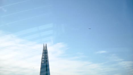 the shard against a blue sky