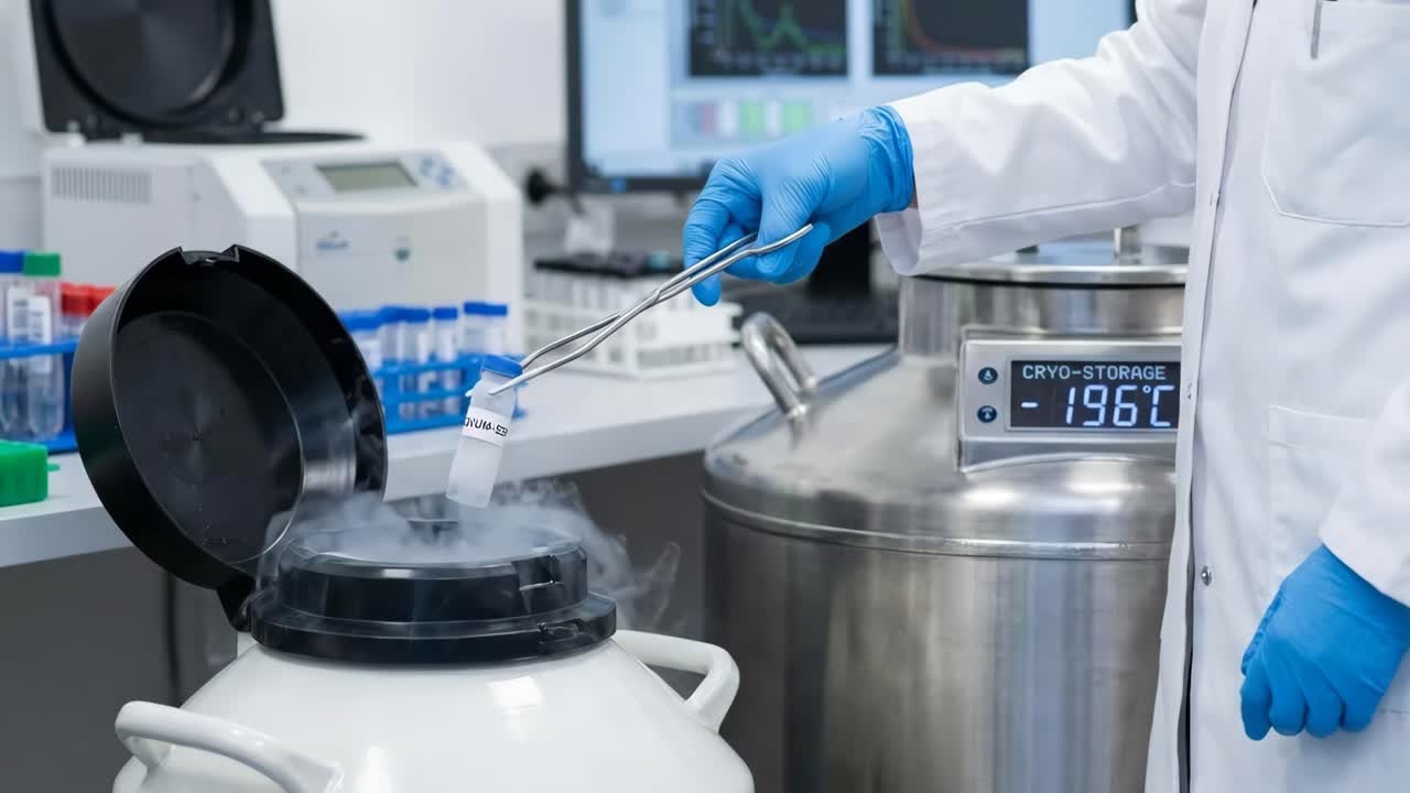 Stoccaggio criogenico in laboratorio