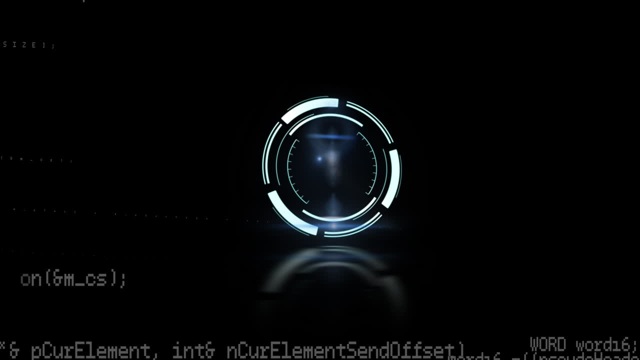 animación del escaneo del alcance sobre el procesamiento de datos