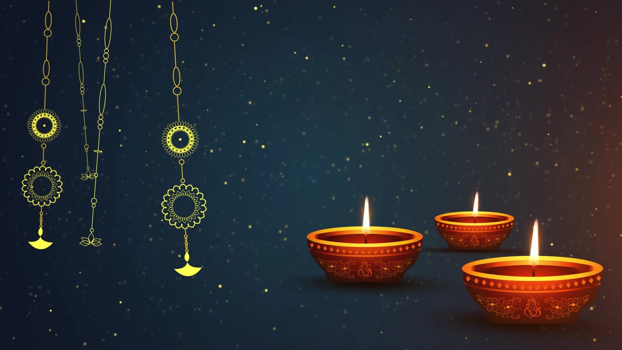 Biglietto di auguri di Buon Diwali del festival Diya con elegante e bella lampada a olio e elementi Diwali
