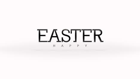 happy easter written in black letters on a white background