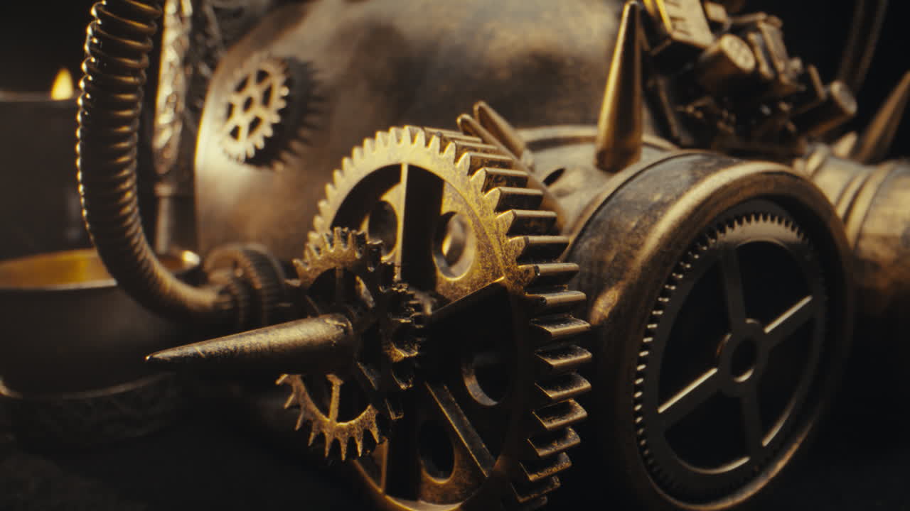 Steampunk Gas Mask Detail