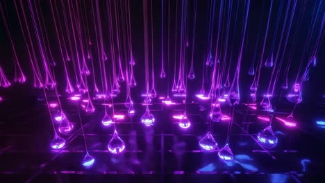 Abstract Neon Water Drops