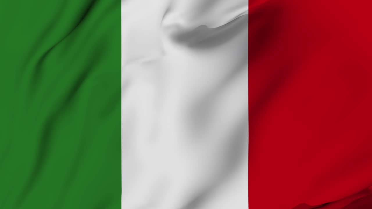 Bandiera italiana sventolante in 4K