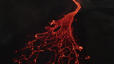 lava flow at night