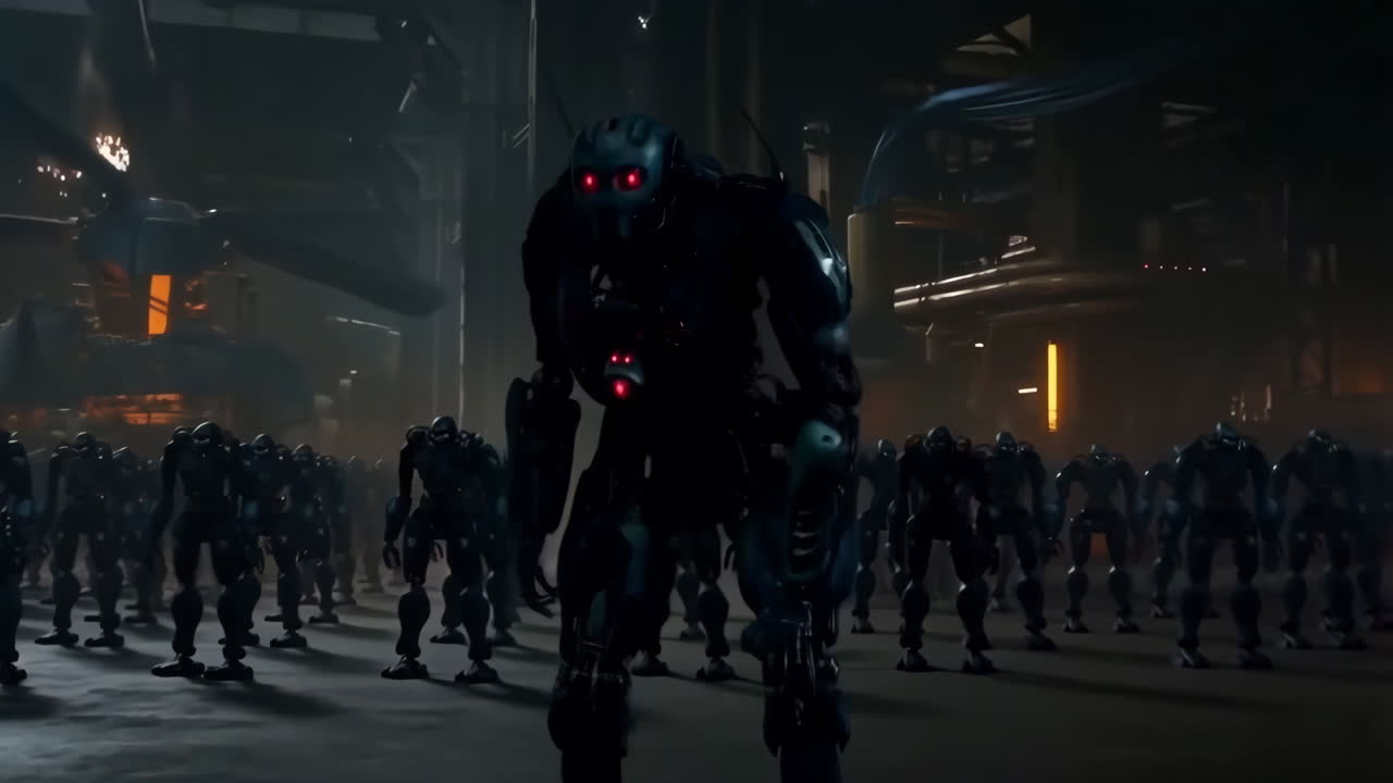 Army of Robots in a Dark Factory