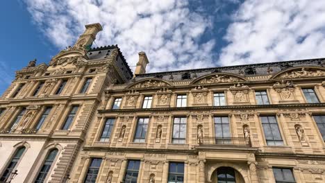 detailed view of louvre museum's architecture