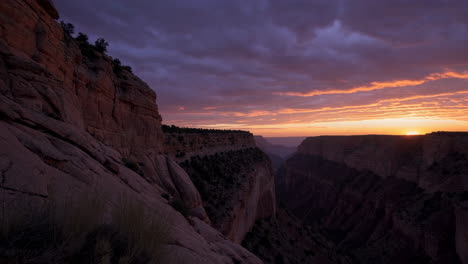 dramatic sunset over the grand canyon