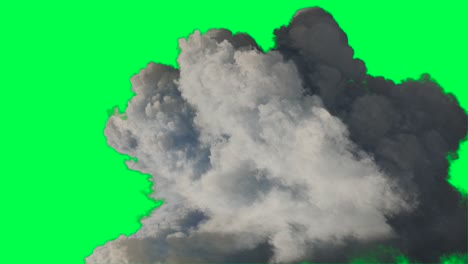 nubes en la pantalla verde