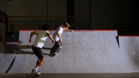 male friends practicing skateboarding 4k