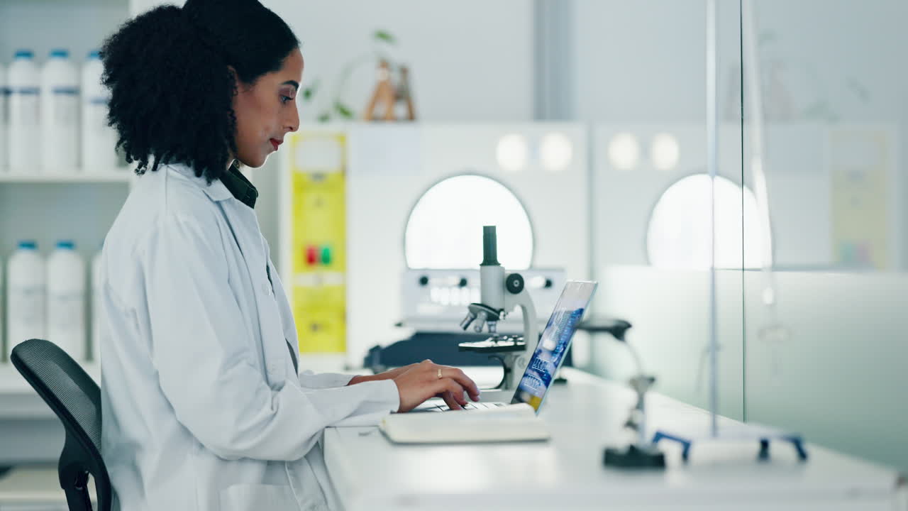 Woman, scientist and analysis