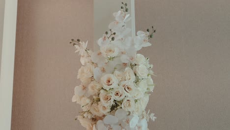 elegant white rose and orchid floral wedding decoration