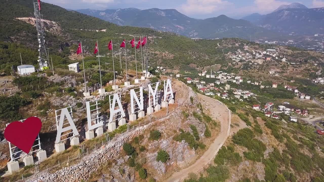vista aérea de la ciudad de alanya, turquía