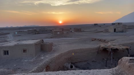 balcony rooftop of an old house in iran watching the sunset twilight maybe the sunrise shine sun made orange color landscape became wide beautiful outdoor attraction when y travel trip to iran desert