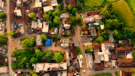 Aerial-View-Of-Indian-City,-Aerial-View-City,-Village-Aerial-View