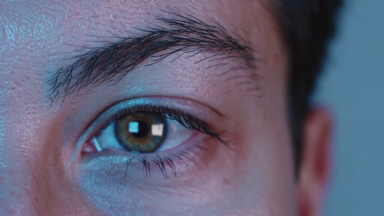 primer plano del ojo de un hombre