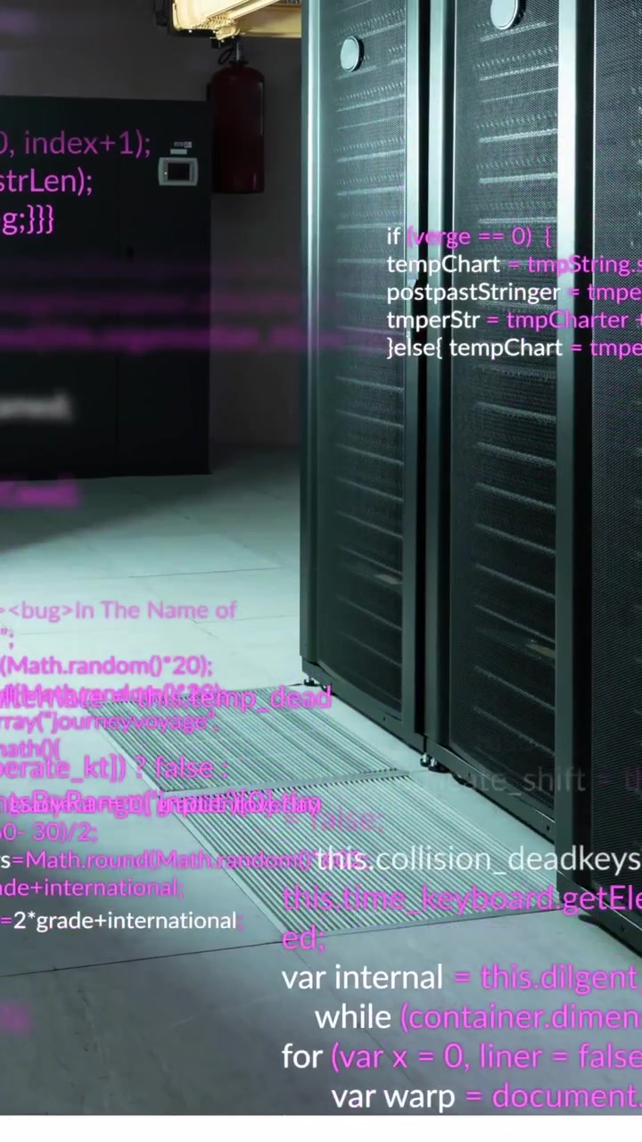 Animation af databehandling over computerservere