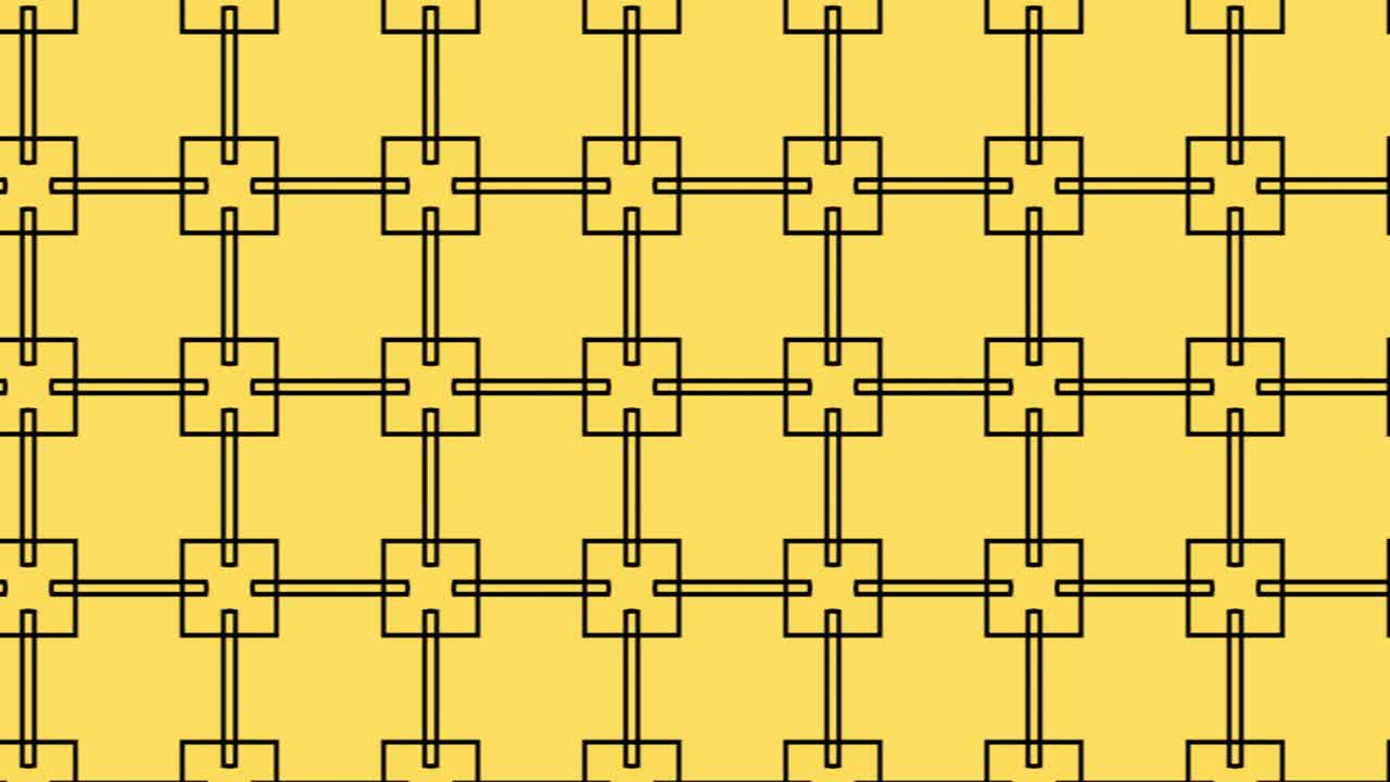 animación computarizada del diseño de papel amarillo brillante, deslizándose hacia la izquierda