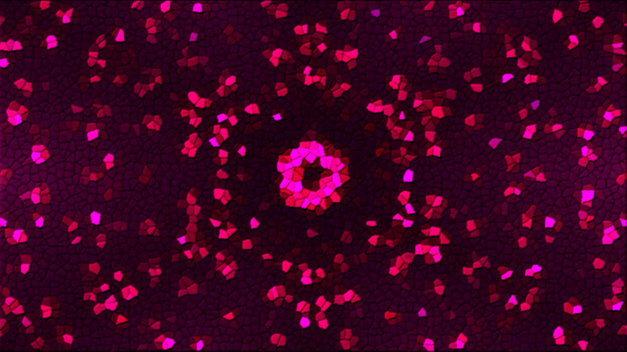 mosaico con partículas brillantes violetas parpadeantes, fondo moderno generado por computadora, representación en 3d