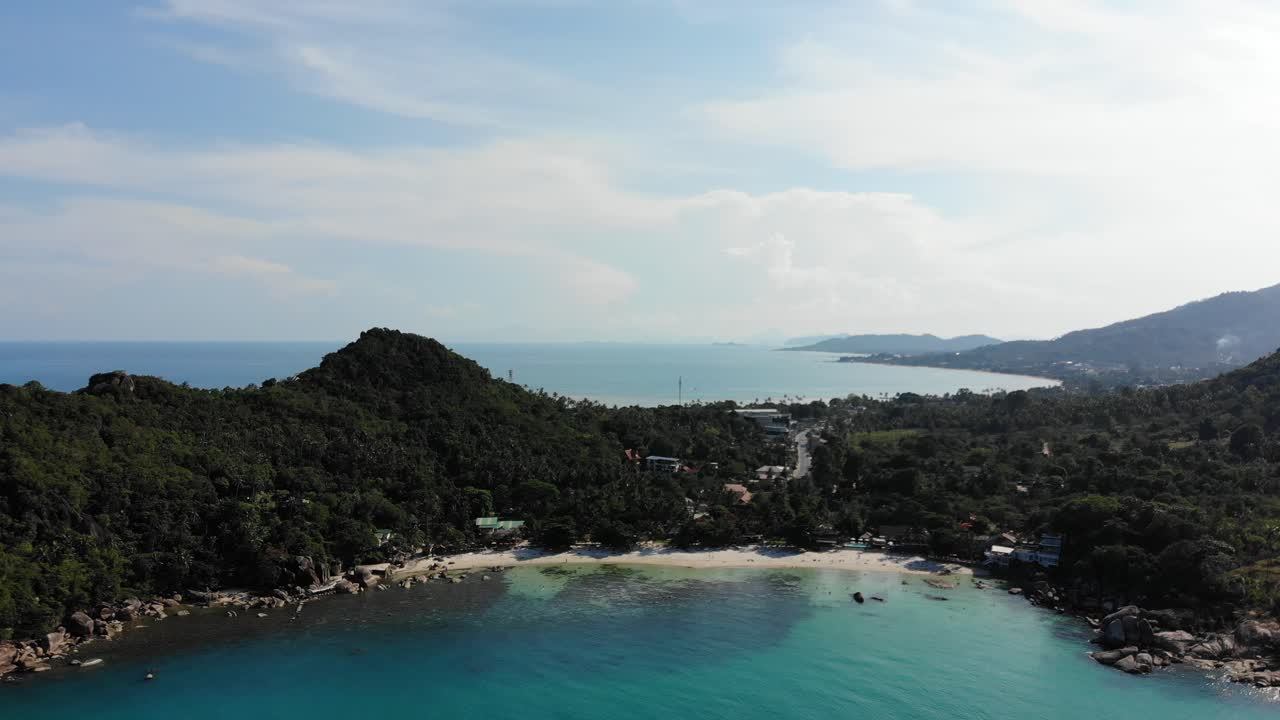 Flight to amazing Crystal Bay Beach in Koh Samui, Thailand, with a Drone