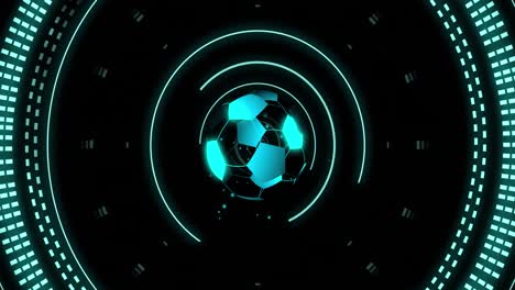 Animation-Des-Scope-Scannens-über-Digitalem-Fußball